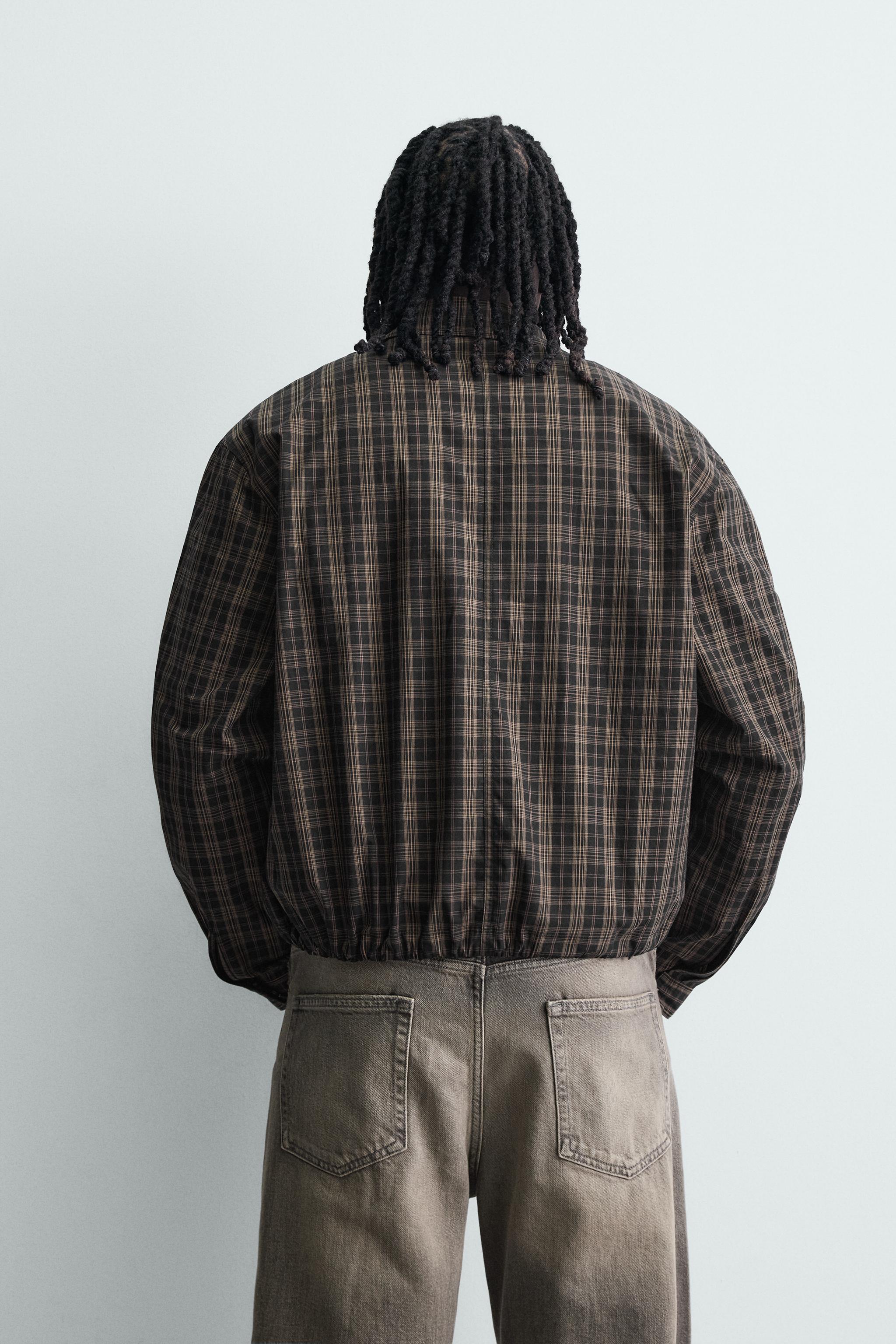 PLAID CROPPED FIT OVERSHIRT